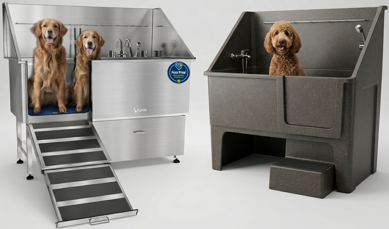 Stainless Steel vs. Plastic Grooming Tubs