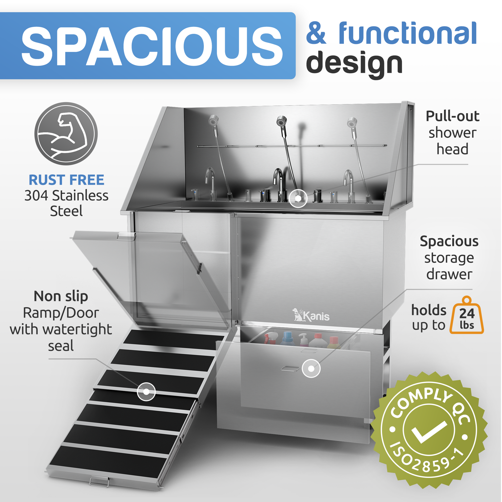 Dog wash tubs sales stainless