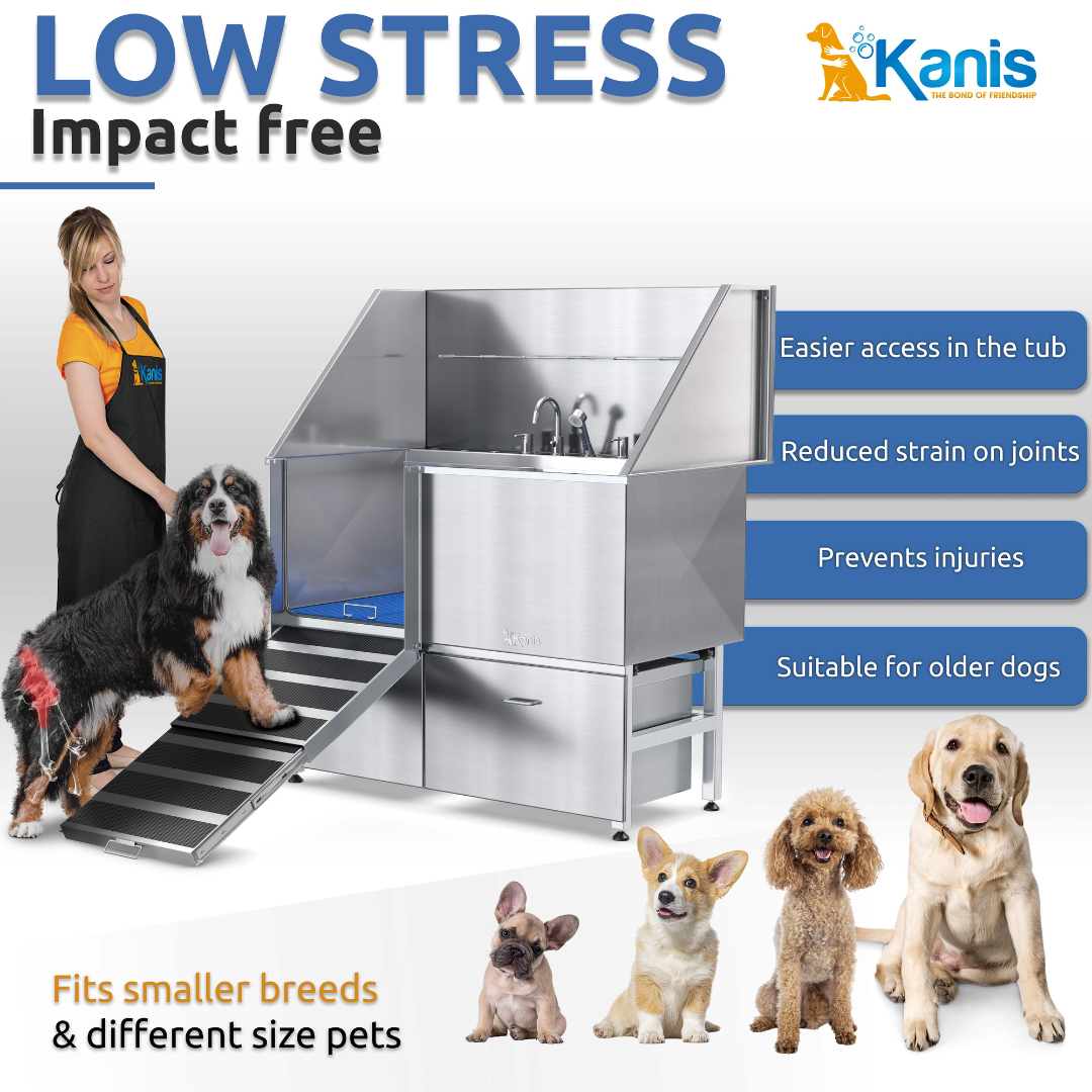 KANIS - Professional Stainless Steel Dog Bathing Station