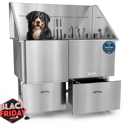 KANIS - Professional Stainless Steel Dog Bathing Station
