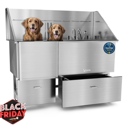 KANIS - Professional Stainless Steel Dog Bathing Station