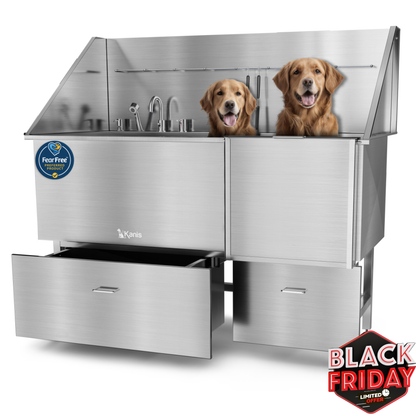 KANIS - Professional Stainless Steel Dog Bathing Station