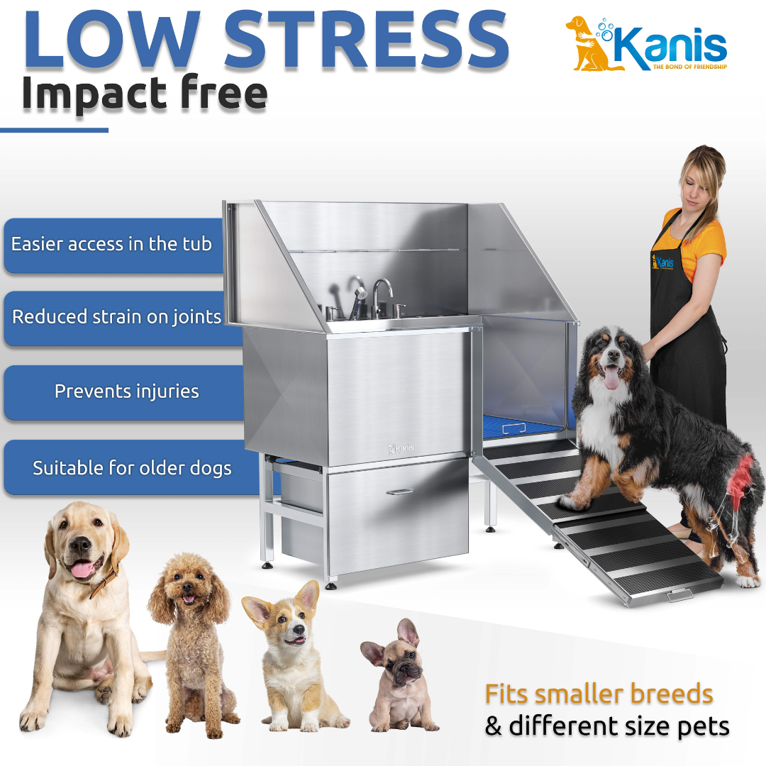 KANIS - Professional Stainless Steel Dog Bathing Station