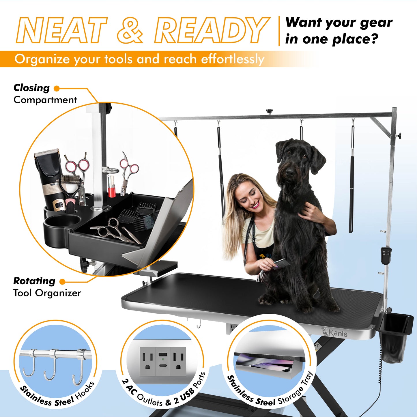 KANIS - Professional Electric Dog Grooming Table