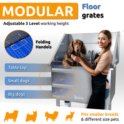 KANIS - Professional Stainless Steel Dog Bathing Station