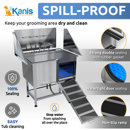 KANIS - Professional Stainless Steel Dog Bathing Station