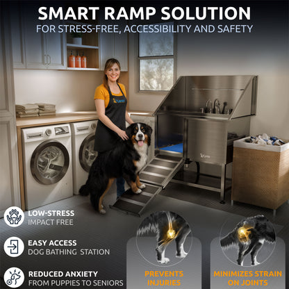 KANIS - Professional Stainless Steel Dog Bathing Station