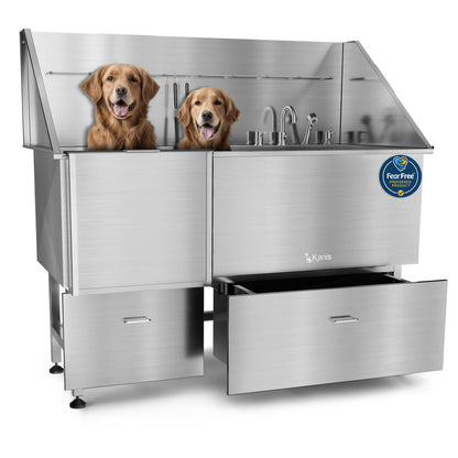 KANIS - Professional Stainless Steel Dog Bathing Station