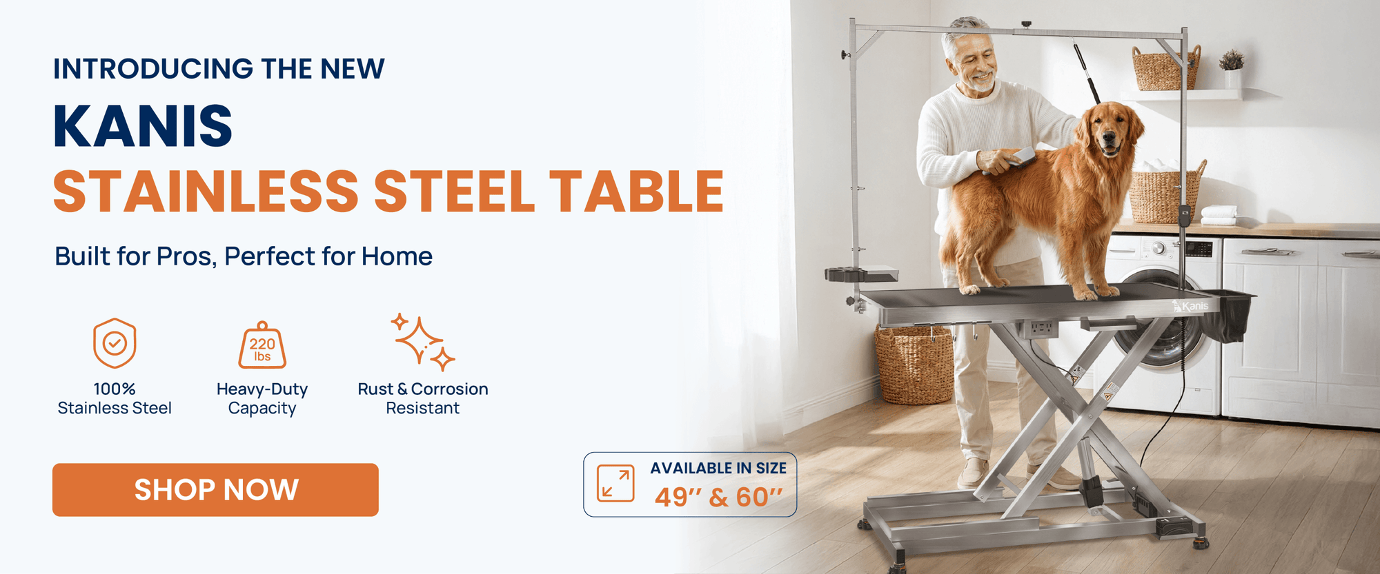 Kanis Stainless Steel Grooming Table