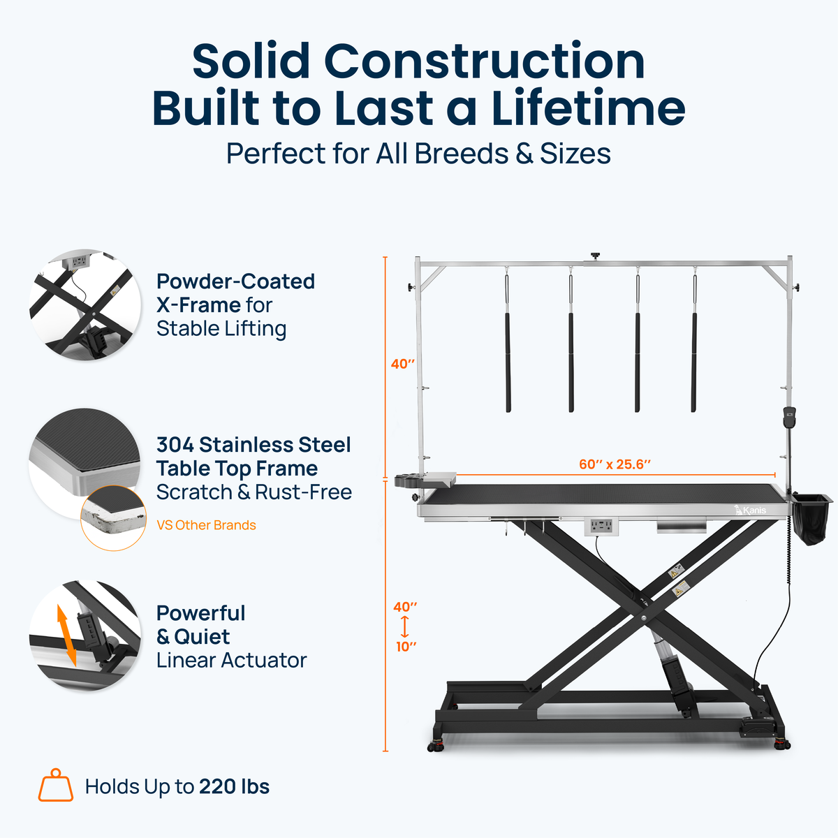 KANIS - Professional Electric Dog Grooming Table